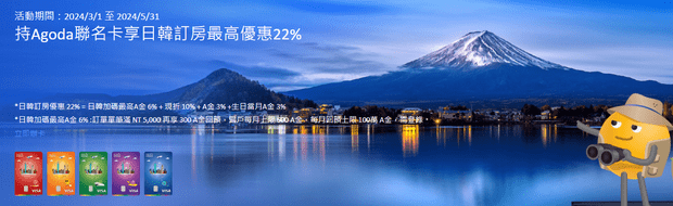 中国信托Agoda联名卡优惠