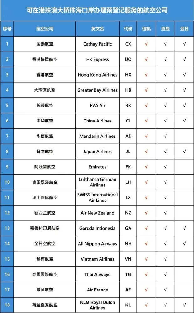 珠海到香港机场巴士专线