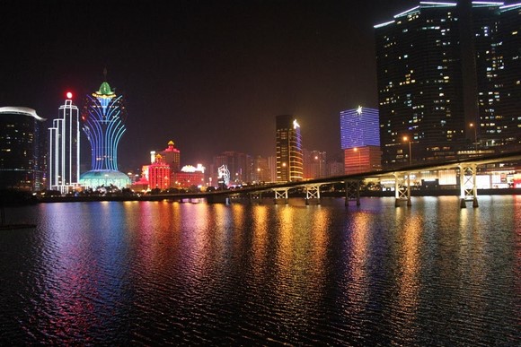 澳门南湾湖夜景