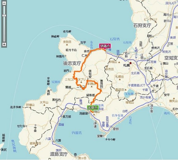 Day 5行车路线图 北海道自驾游Day 5行车路线图