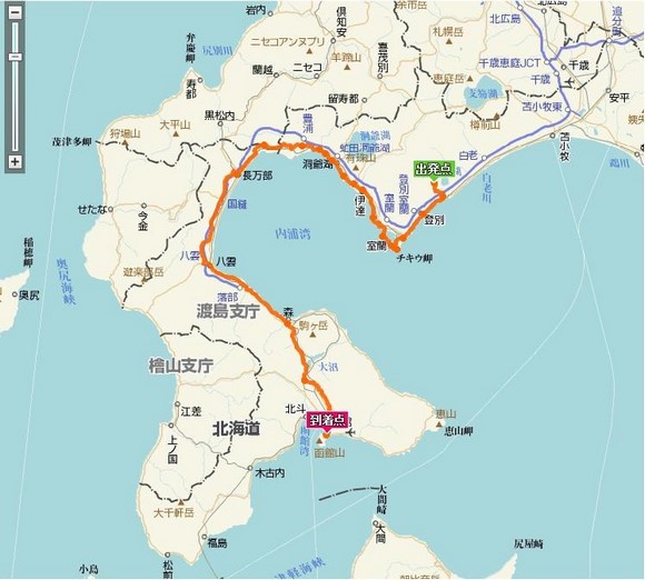 Day 3行车路线图 北海道自驾游Day 3行车路线图