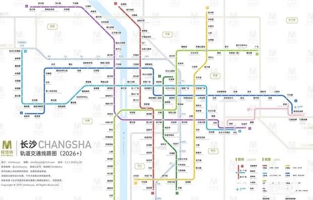 长沙市地铁线路图