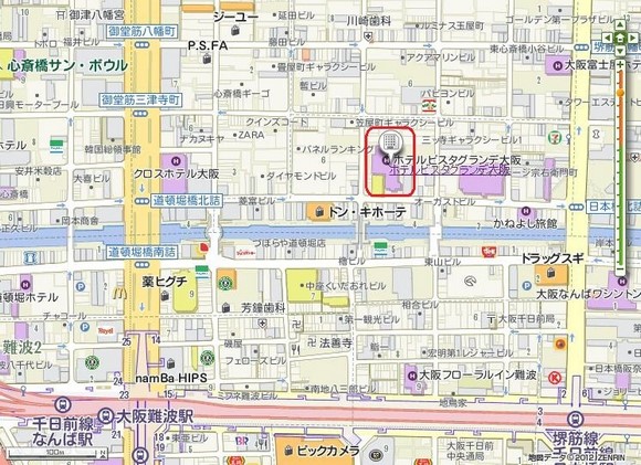 大阪难波假日酒店 地图_Pic01 大阪难波假日酒店 地图_Pic01
