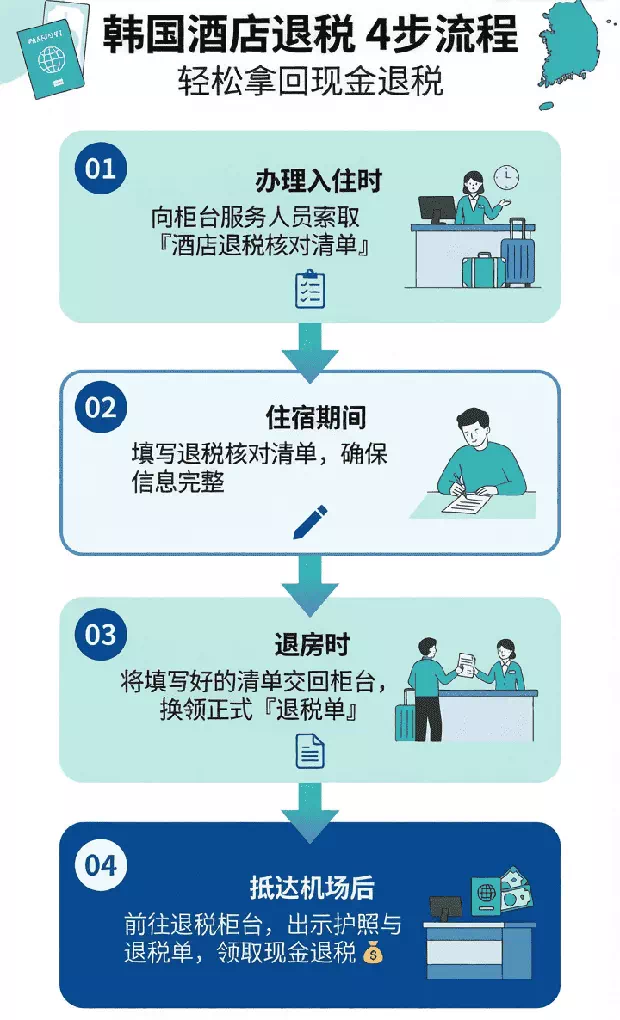 韓國飯店退稅流程