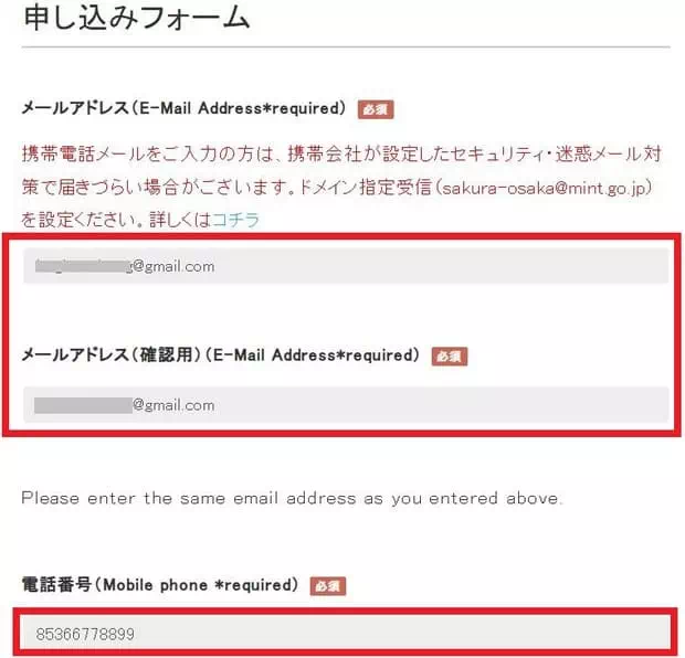 Osaka Mint Cherry Blossom Pathway Entry Reservation