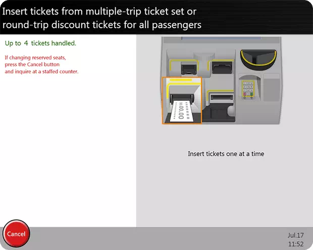 Self-service ticket machines for reserved seats-Step 3