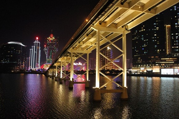 Night View of Nam Van Lake