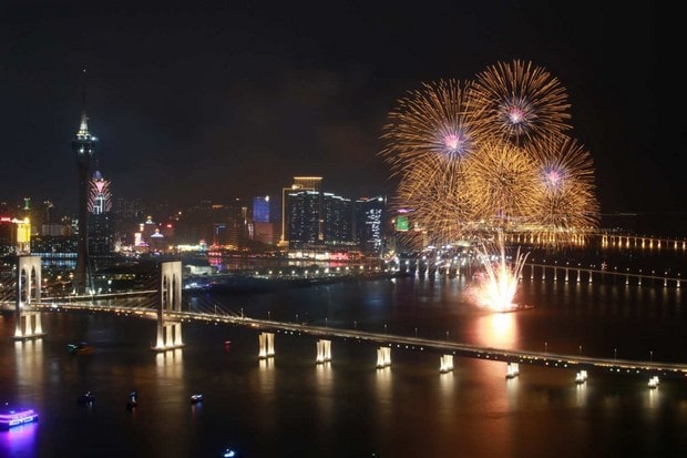 Macau fireworks viewed from Hengqin