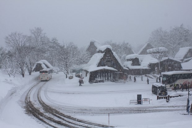 Seseragi Park Parking in Winter