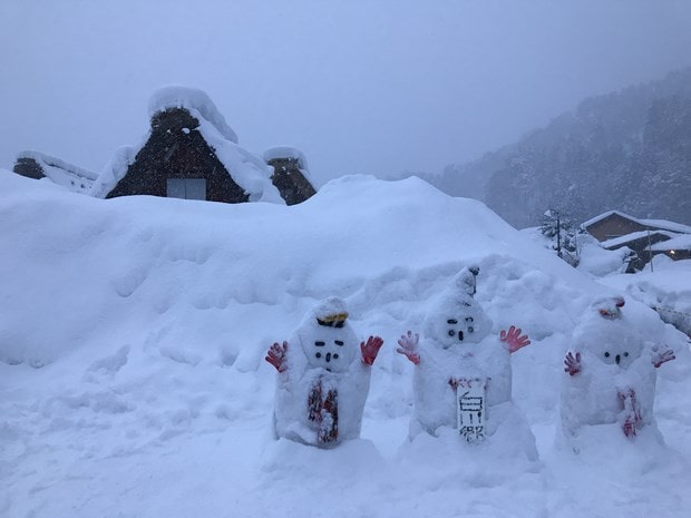 Snowman in Shirakawago