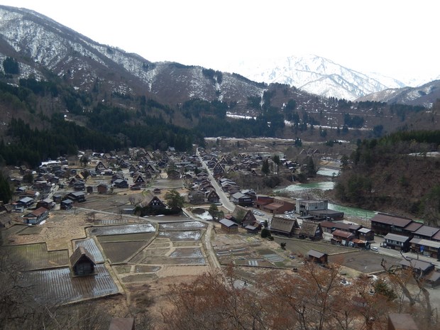 Panoramic view of Shirakawago