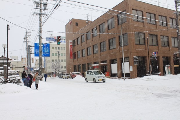 Takayama on a snowy day