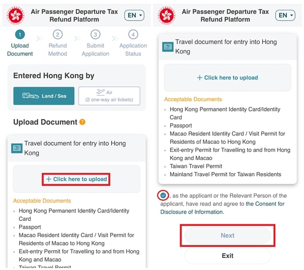 Hong Kong Airport Departure Tax Refund Procedure