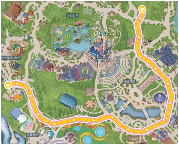 Shanghai Disneyland Parade Route