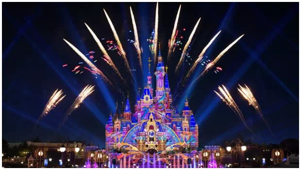 上海ディズニーランド 花火