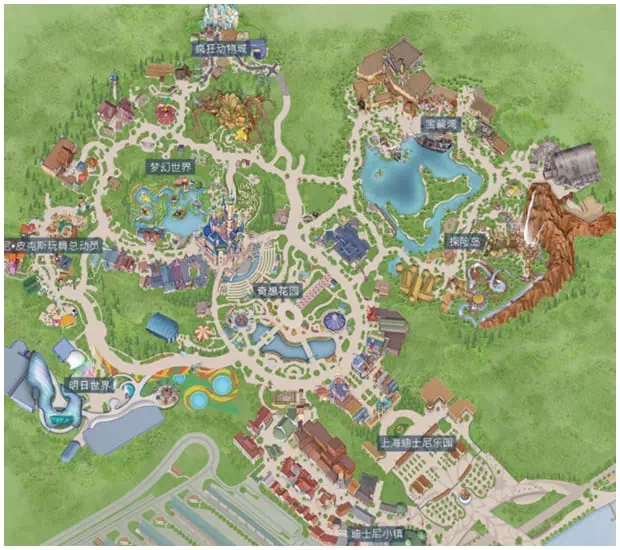 上海ディズニーランドマップ