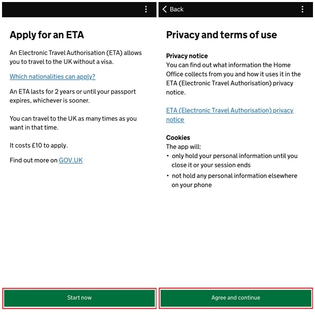 Using the App to Apply for UK ETA_Step2