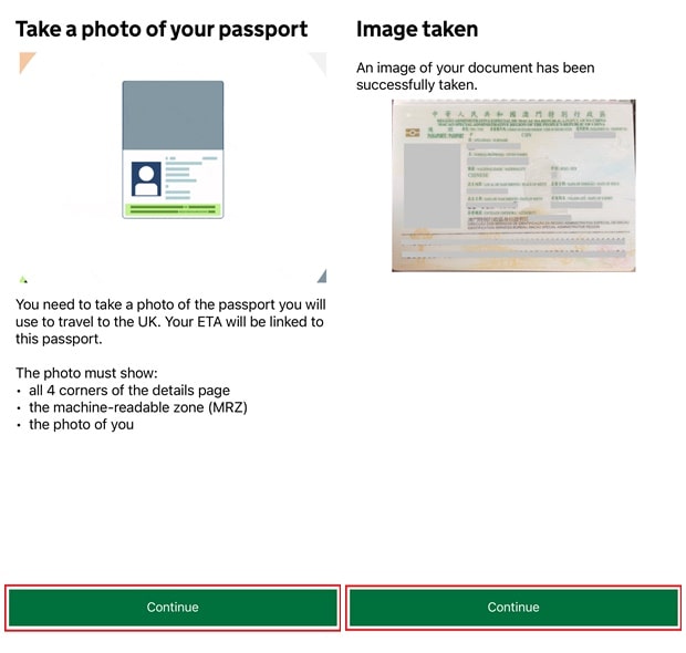 Using the App to Apply for UK ETA_Step6_Take Passport Photo