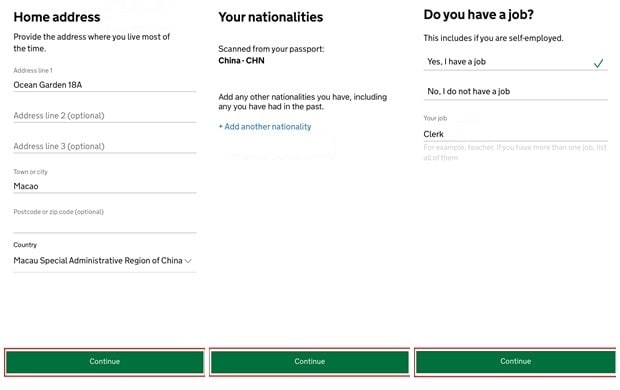 Using the APP to apply for UK ETA_Step11_Employment