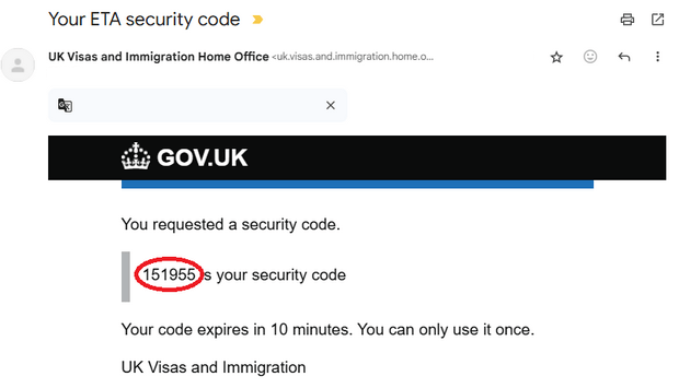 Using the website to apply for UK ETA_Verification email