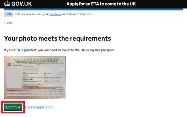 Using the website to apply for UK ETA_Step4_Passport photo