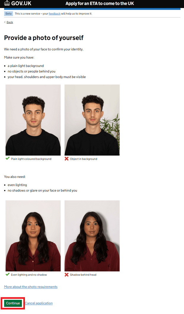 สมัคร UK ETA ผ่านเว็บไซต์_คุณสมบัติรูปถ่าย