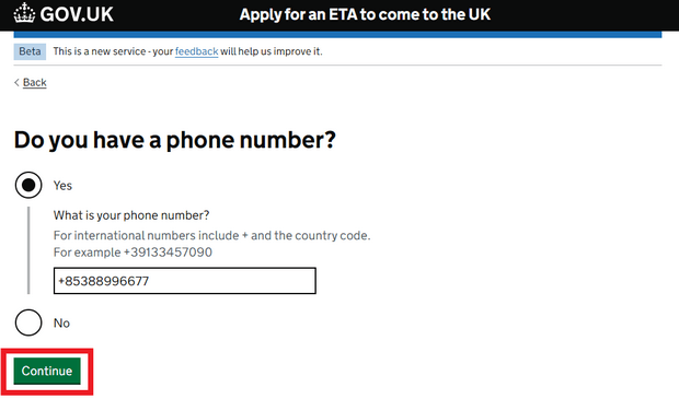 สมัคร UK ETA ผ่านเว็บไซต์_ขั้นตอน7_เบอร์โทรศัพท์ติดต่อ