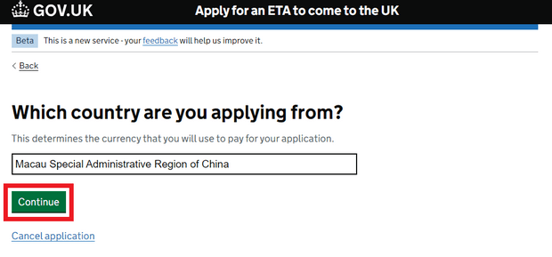 สมัคร UK ETA ผ่านเว็บไซต์_ขั้นตอน13_เลือกสกุลเงิน