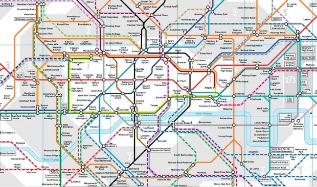 倫敦地鐵地圖