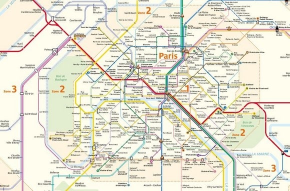 Paris travel zones