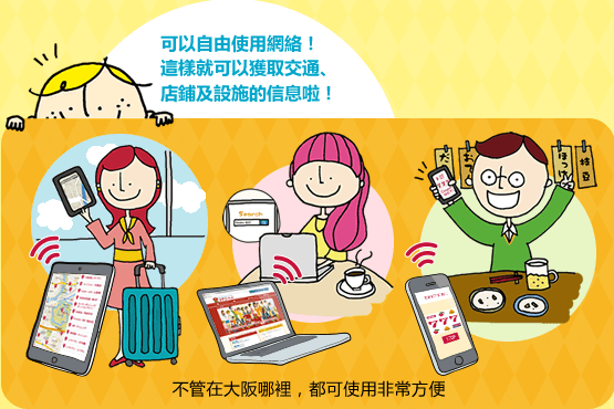 不管在大阪哪裡，都可使用非常方便
