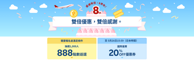 Rakuten Global Express八折優惠