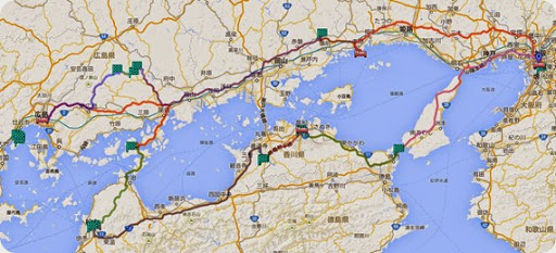 2014年環瀨戶內海自駕遊_行車路線