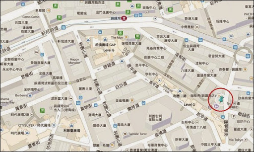 香港隆堡柏寧頓酒店-位置圖