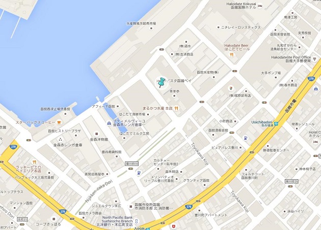 La Vista Hakodate Bay Hotel - Map