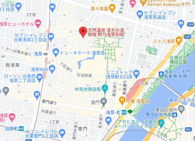 御宿野乃淺草地圖