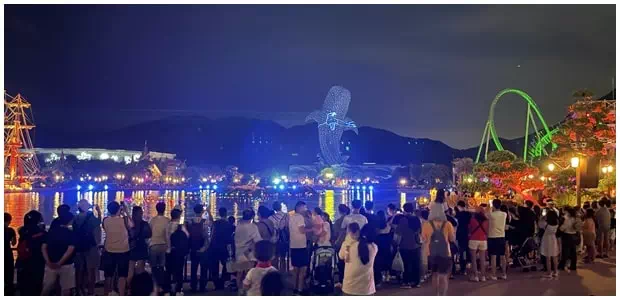 珠海長隆海洋王國海洋幻彩煙花秀