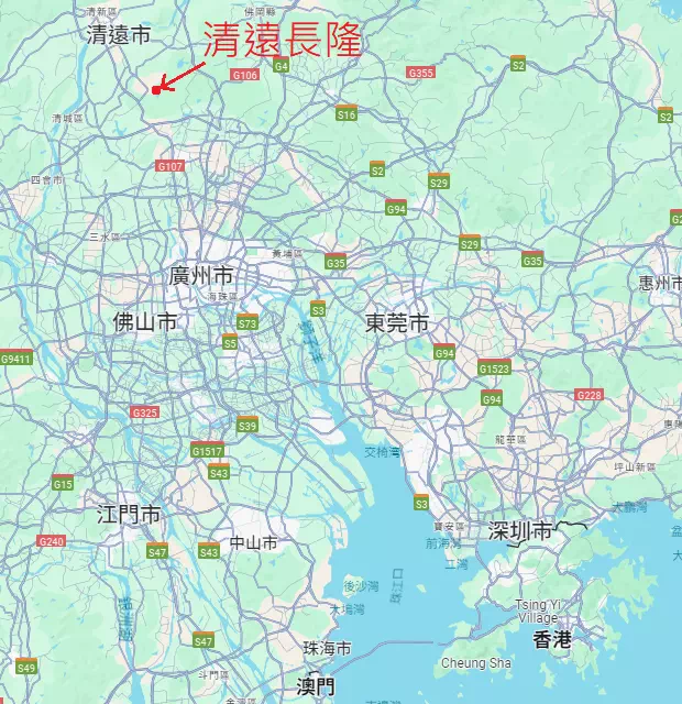 清遠長隆森林度假區位置